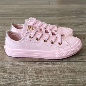 Pink Leather Converse